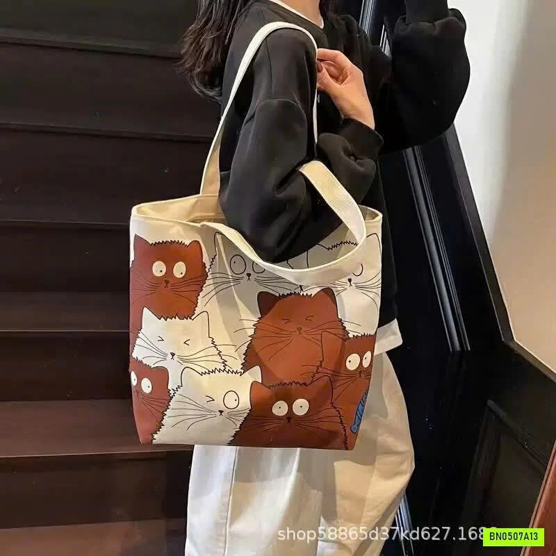 TÚI TOTE MÈO XINH INS SIÊU HOT