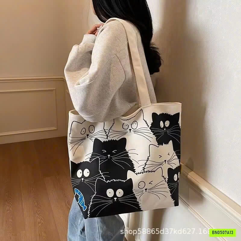 TÚI TOTE MÈO XINH INS SIÊU HOT