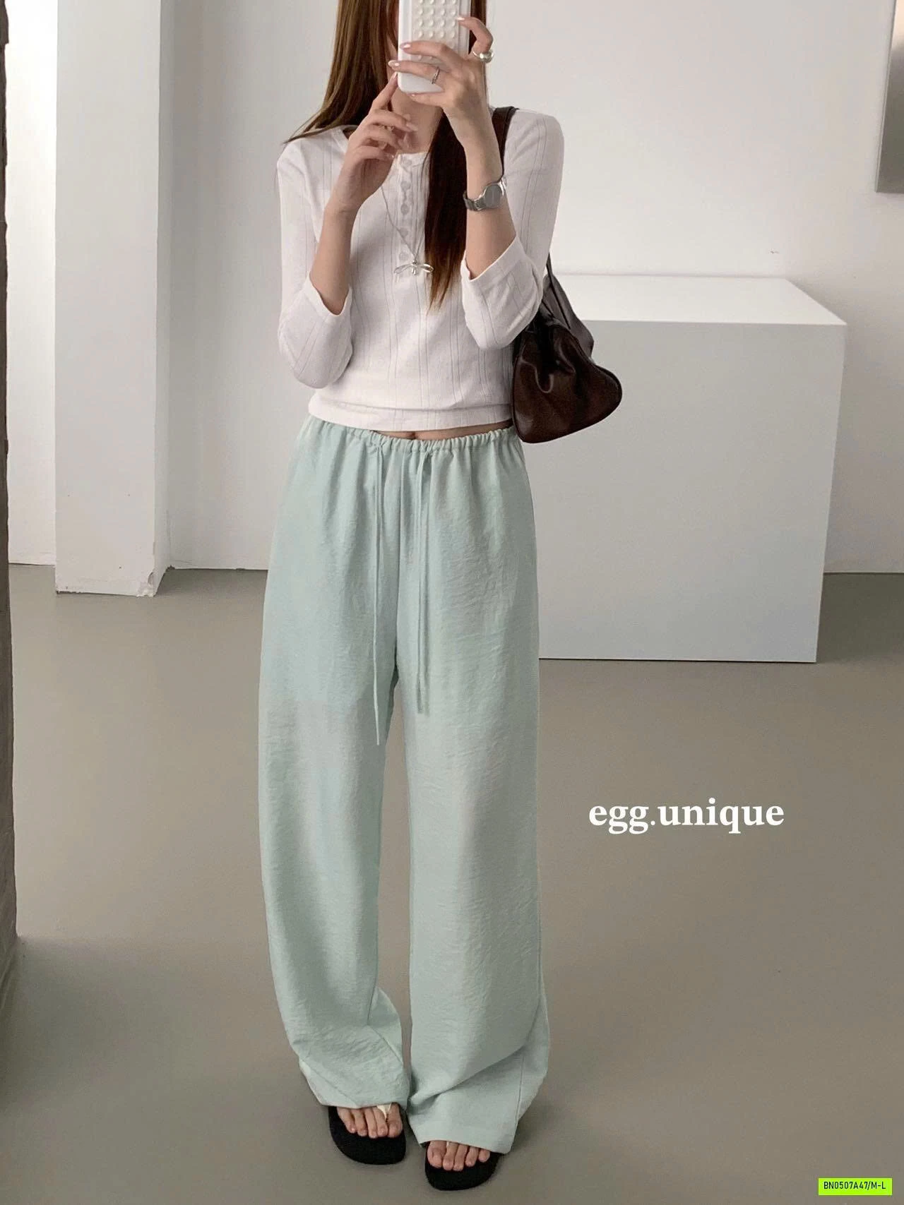 QUẦN SUÔNG ĐŨI CẠP CHUN MẢNH EGG