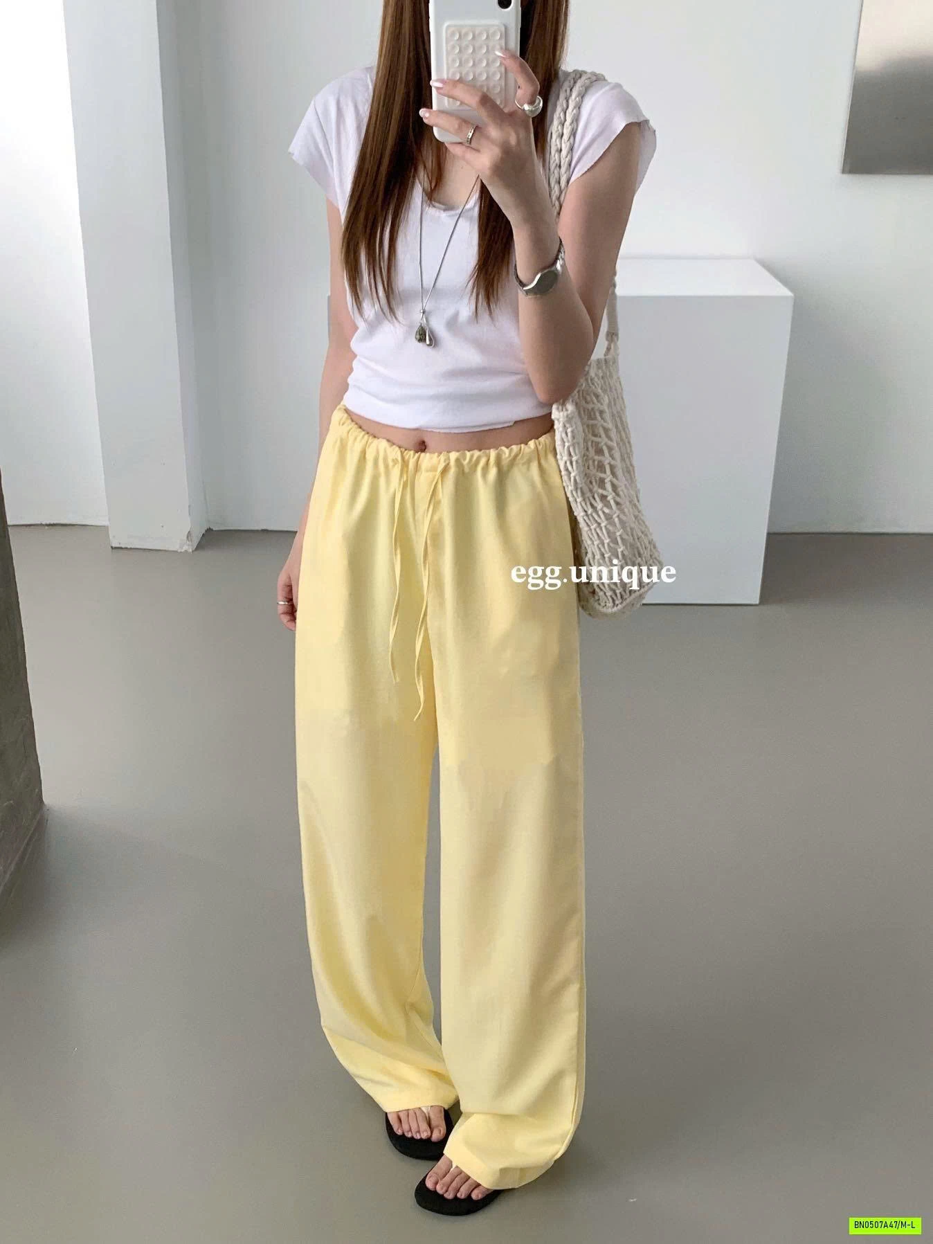 QUẦN SUÔNG ĐŨI CẠP CHUN MẢNH EGG