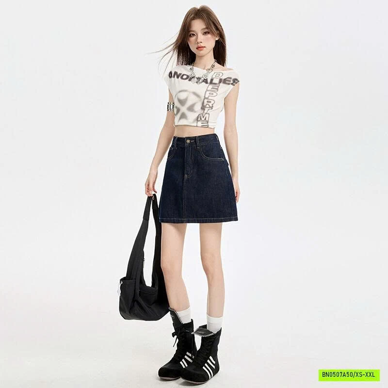 CHÂN VÁY DENIM CAO CẤP HACK DÁNG