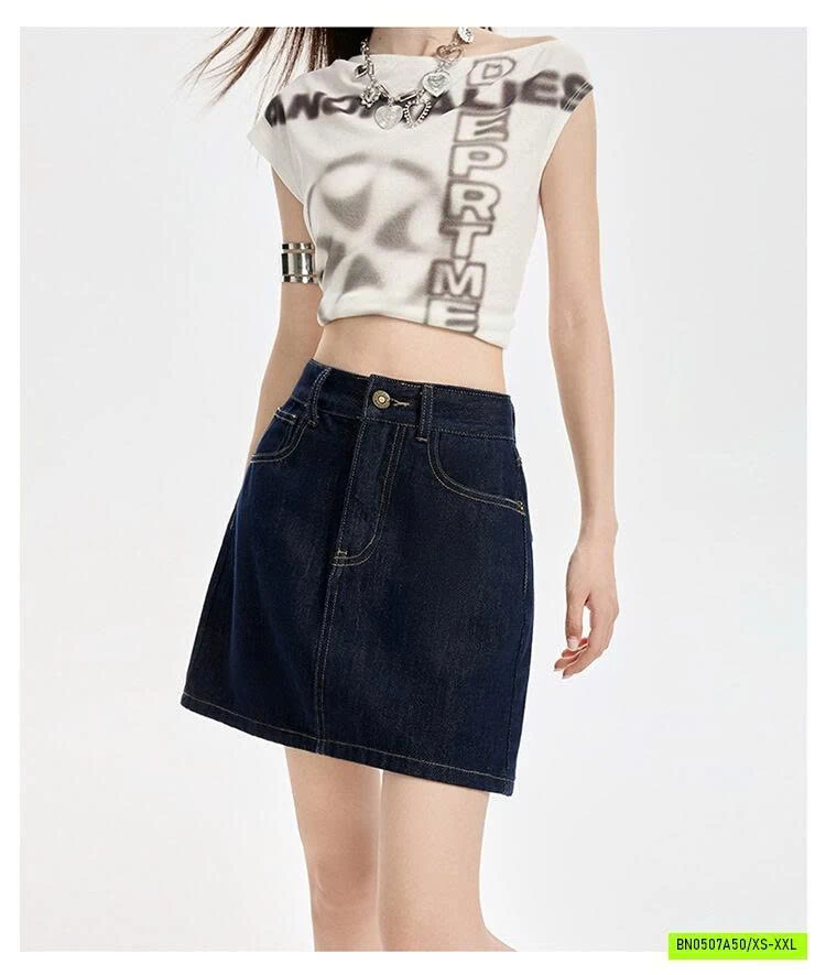 CHÂN VÁY DENIM CAO CẤP HACK DÁNG