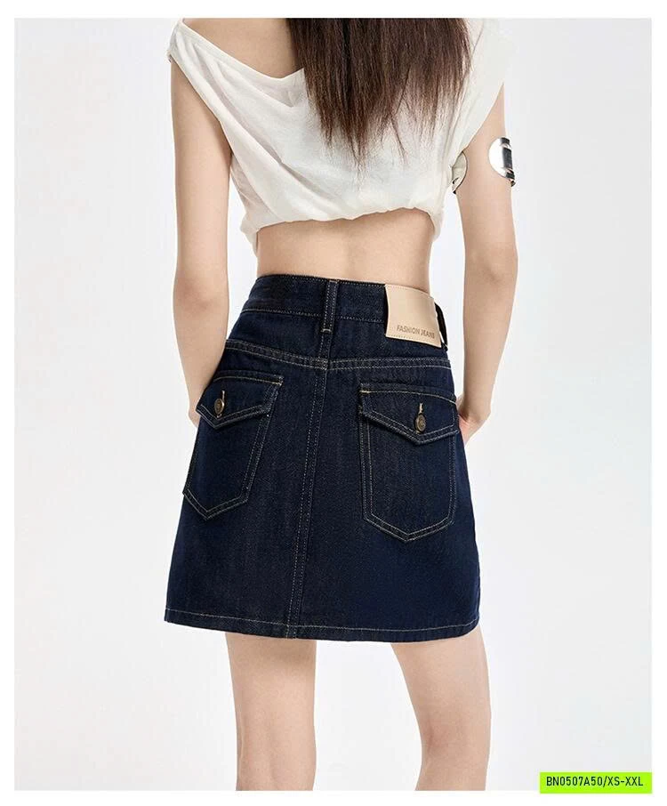 CHÂN VÁY DENIM CAO CẤP HACK DÁNG