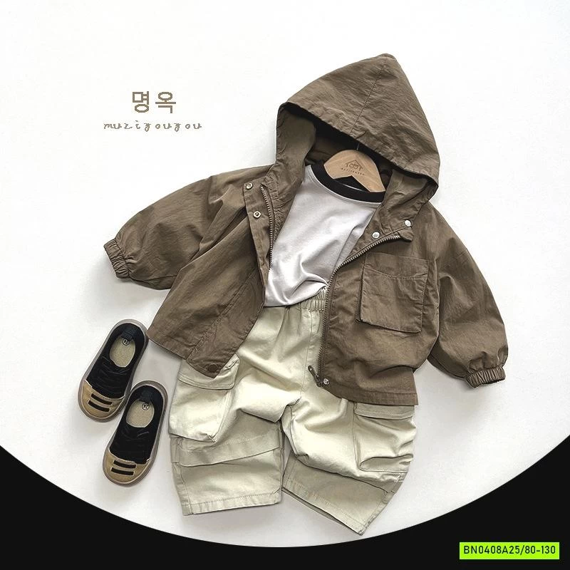 KHOÁC GIÓ ĐUÔI TÔM TÚI NGỰC