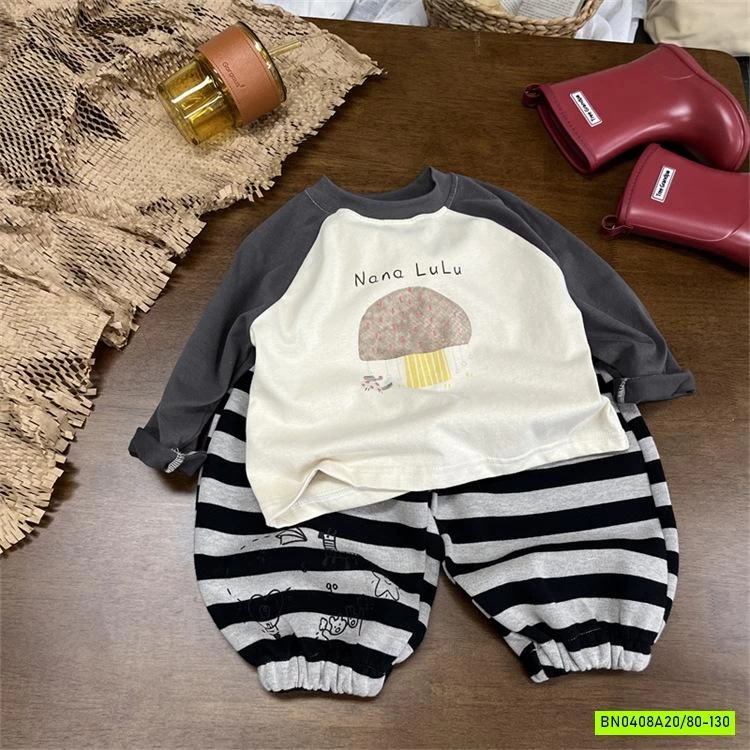 QUẦN NỈ KẺ NGANG BO GẤU