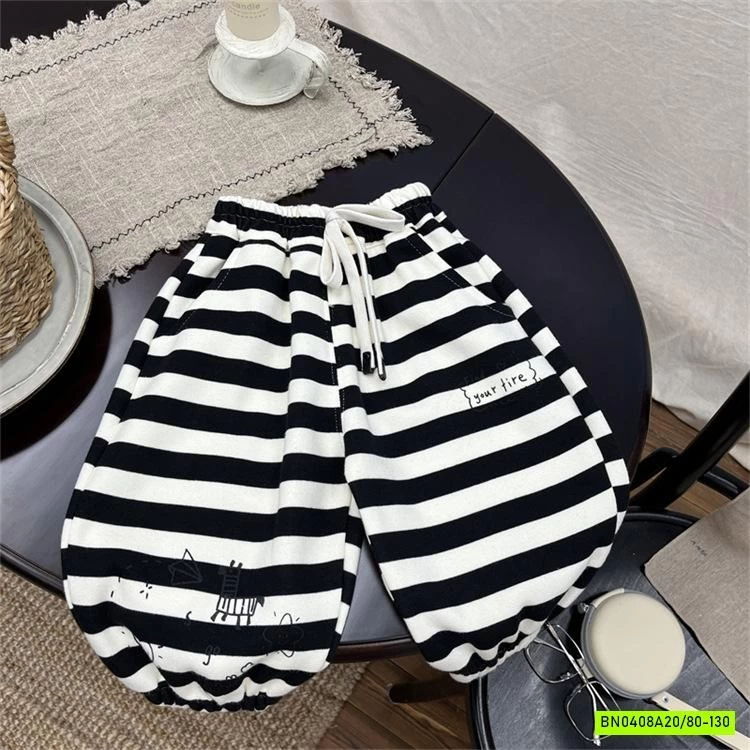 QUẦN NỈ KẺ NGANG BO GẤU