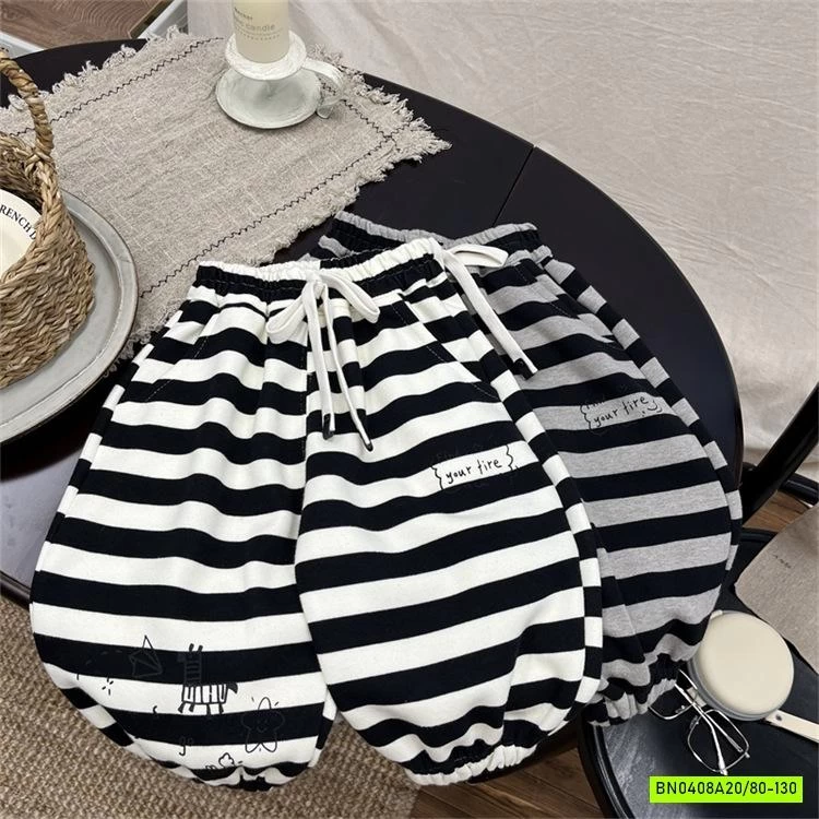 QUẦN NỈ KẺ NGANG BO GẤU