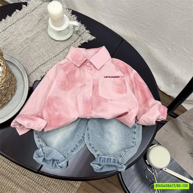 SƠ MI DÀI TAY HỒNG LOANG