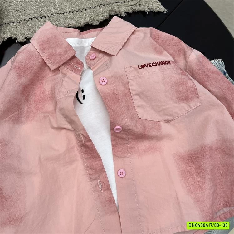 SƠ MI DÀI TAY HỒNG LOANG