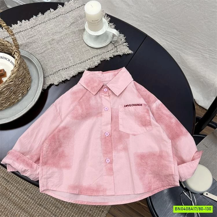 SƠ MI DÀI TAY HỒNG LOANG