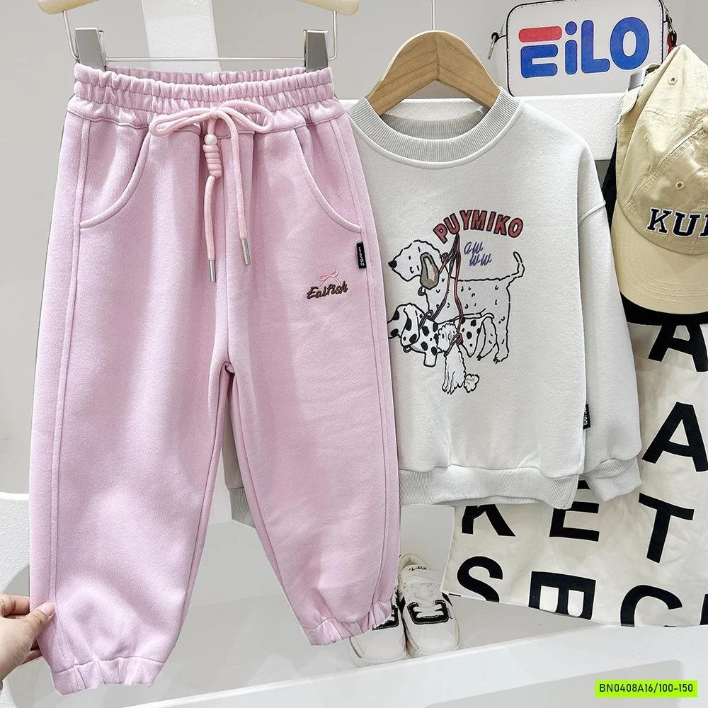 QUẦN NỈ BO GẤU THÊU CHỮ KAKADY