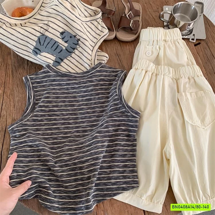 SÉT BỘ ÁO KẺ QUẦN BOM