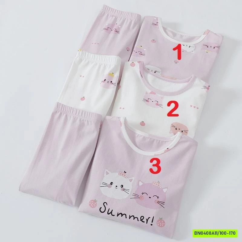 BỘ NGỦ COTTON MÈO MAMDAD