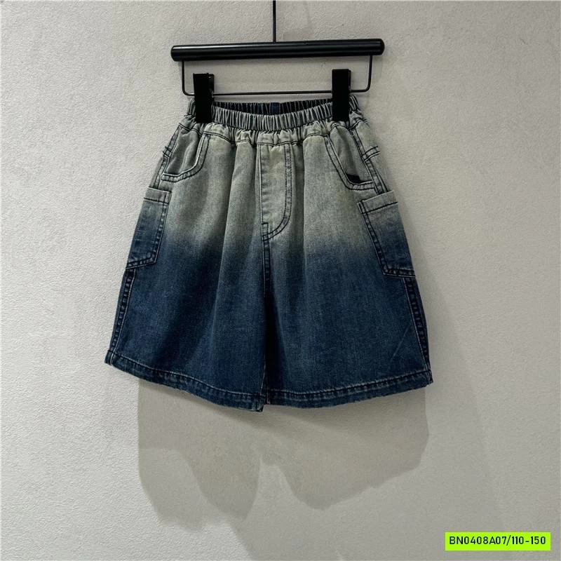 SHORT JEANS XANH LOANG MÀU