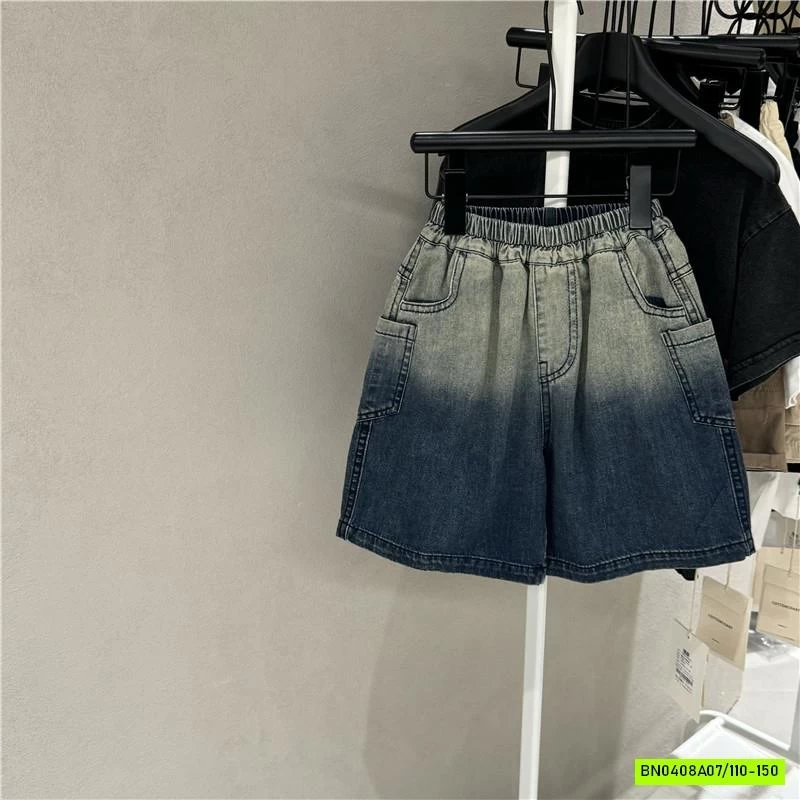 SHORT JEANS XANH LOANG MÀU