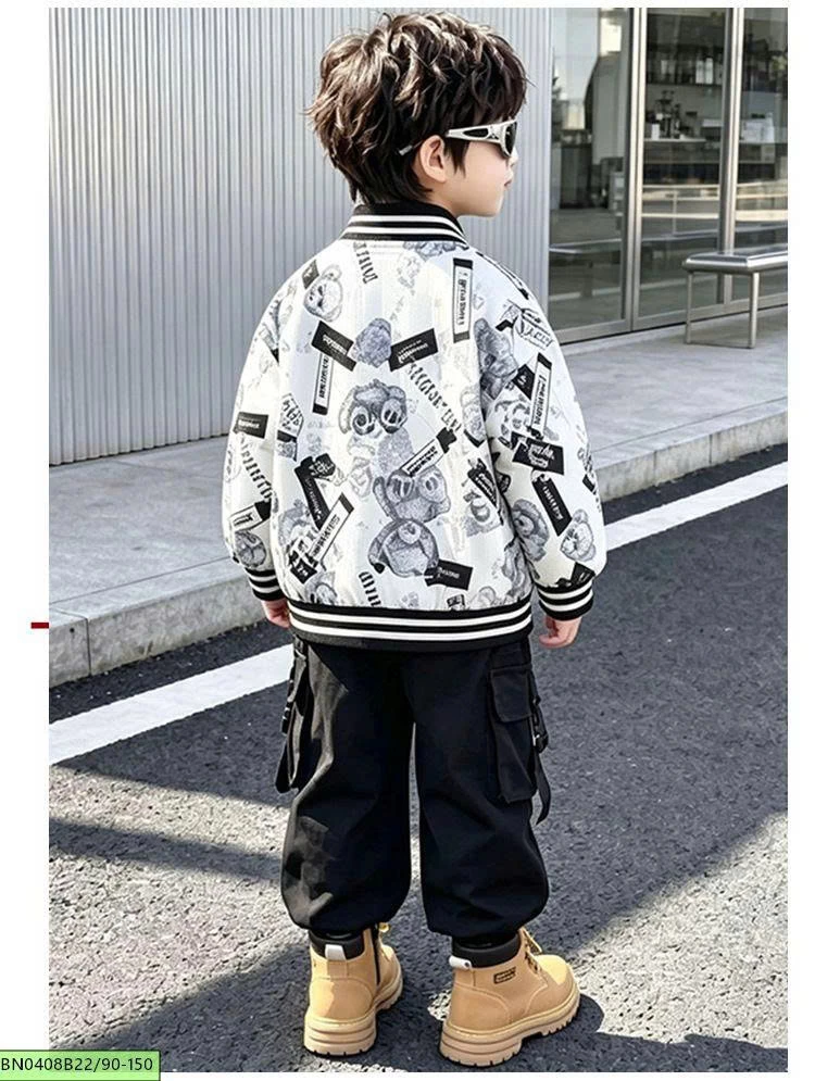 ÁO KHOÁC BOMBER IN HÌNH GẤU
