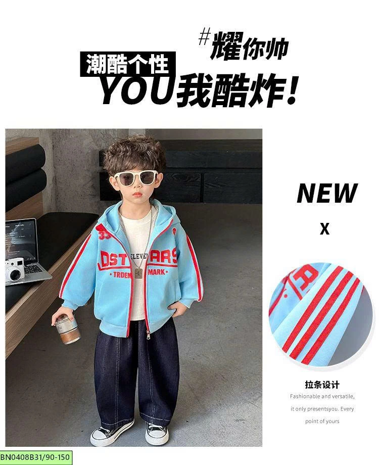 ÁO KHOÁC NỈ XANH LIỀN MŨ
