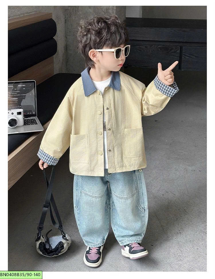 ÁO KHOÁC KAKI PHỐI CỔ