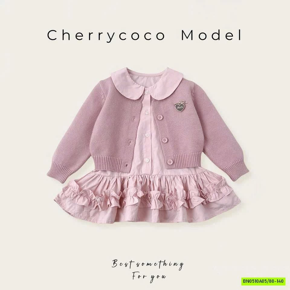 SÉT VÁY VIỀN BÈO CỔ SEN CHERRYCOCO