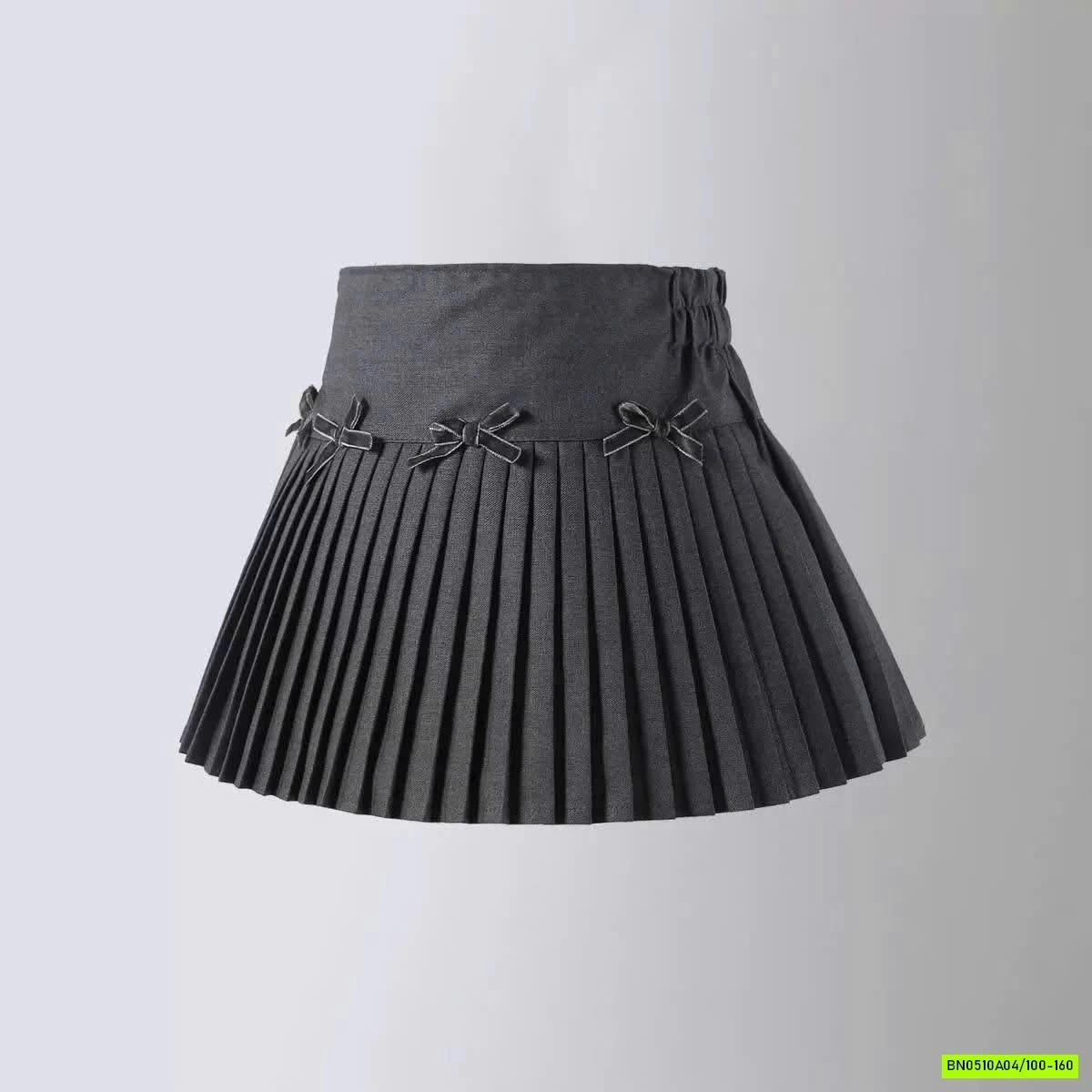 CHÂN VÁY LY NHỎ GEN BỤNG GẮN NƠ