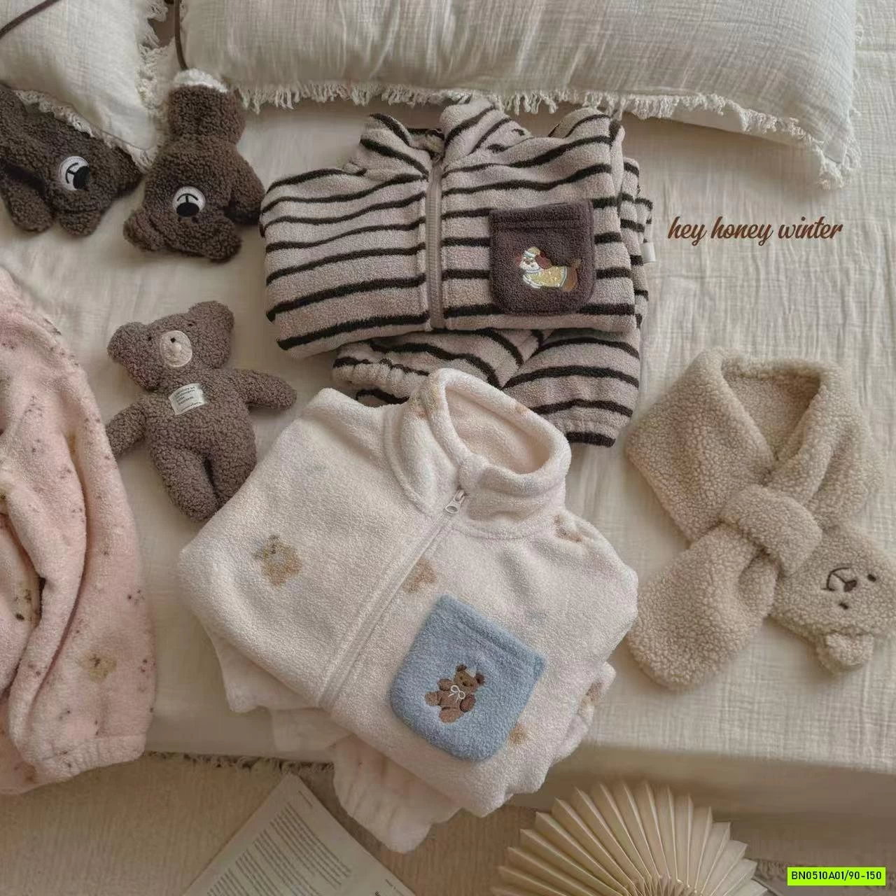 BỘ LÔNG CỪU ÁO KHOÁC HONEY