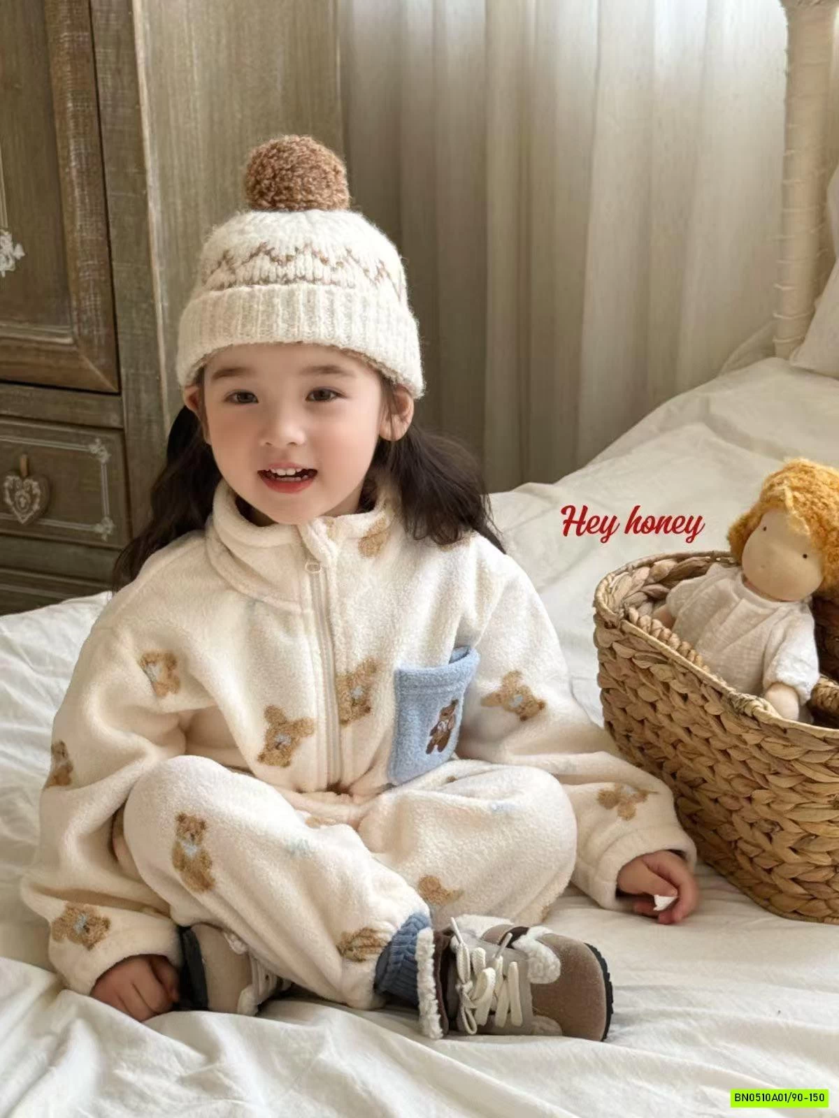 BỘ LÔNG CỪU ÁO KHOÁC HONEY