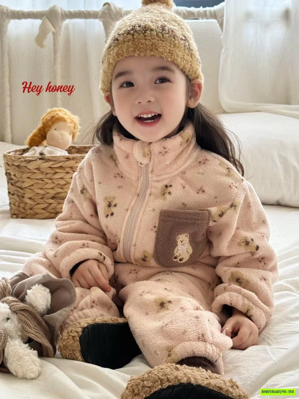 BỘ LÔNG CỪU ÁO KHOÁC HONEY