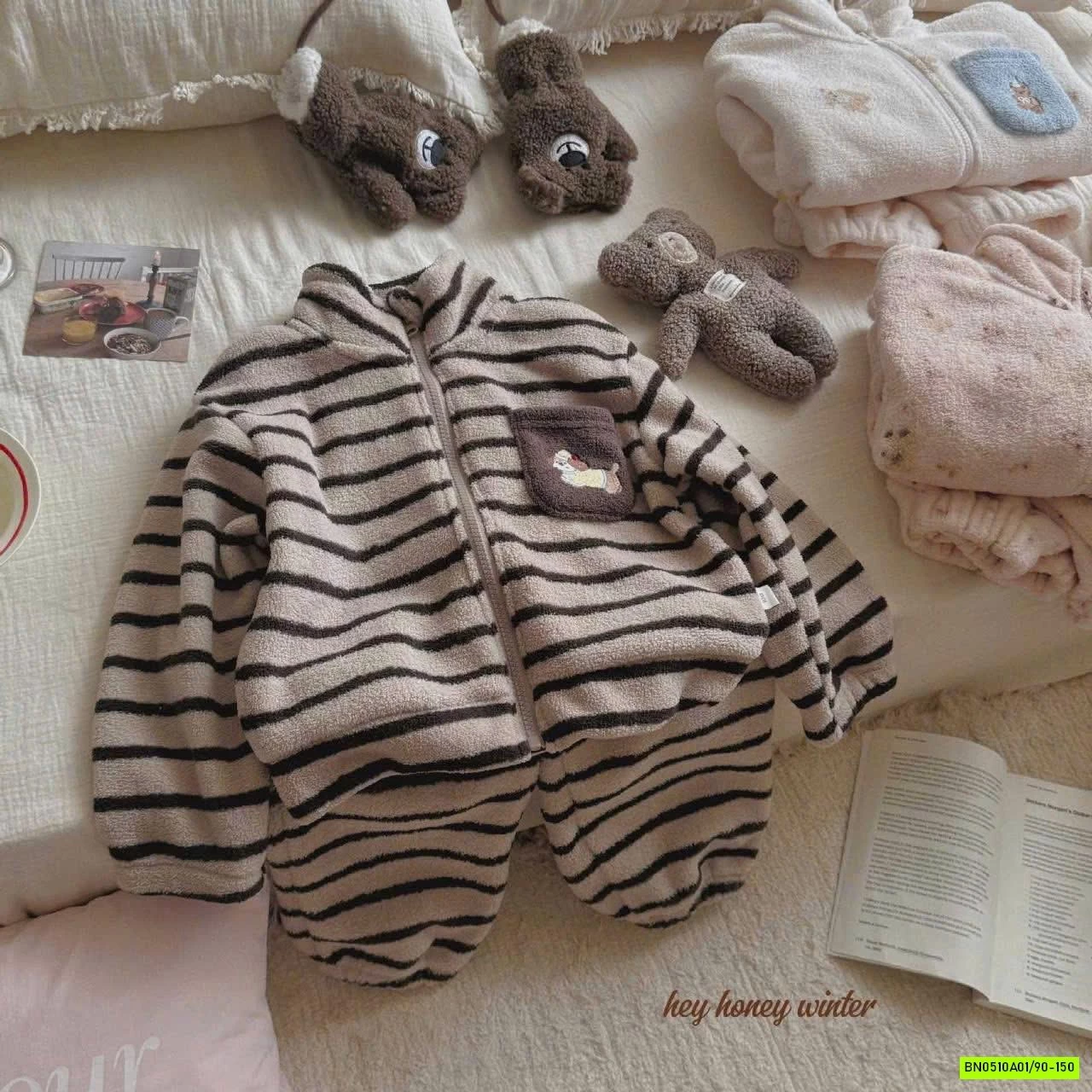 BỘ LÔNG CỪU ÁO KHOÁC HONEY