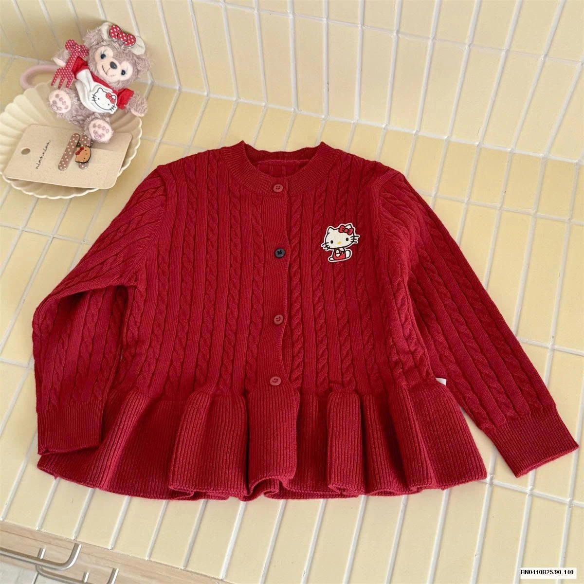 ÁO LEN ĐỎ KITTY