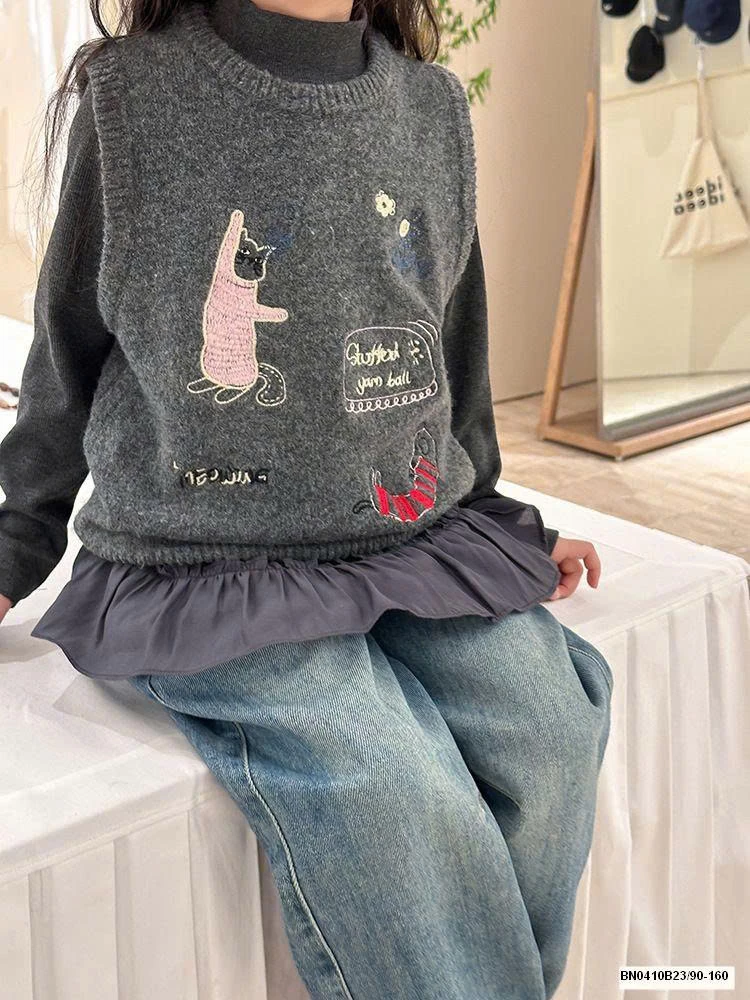 ÁO GILE LEN CON MÈO  AMBB 25G093