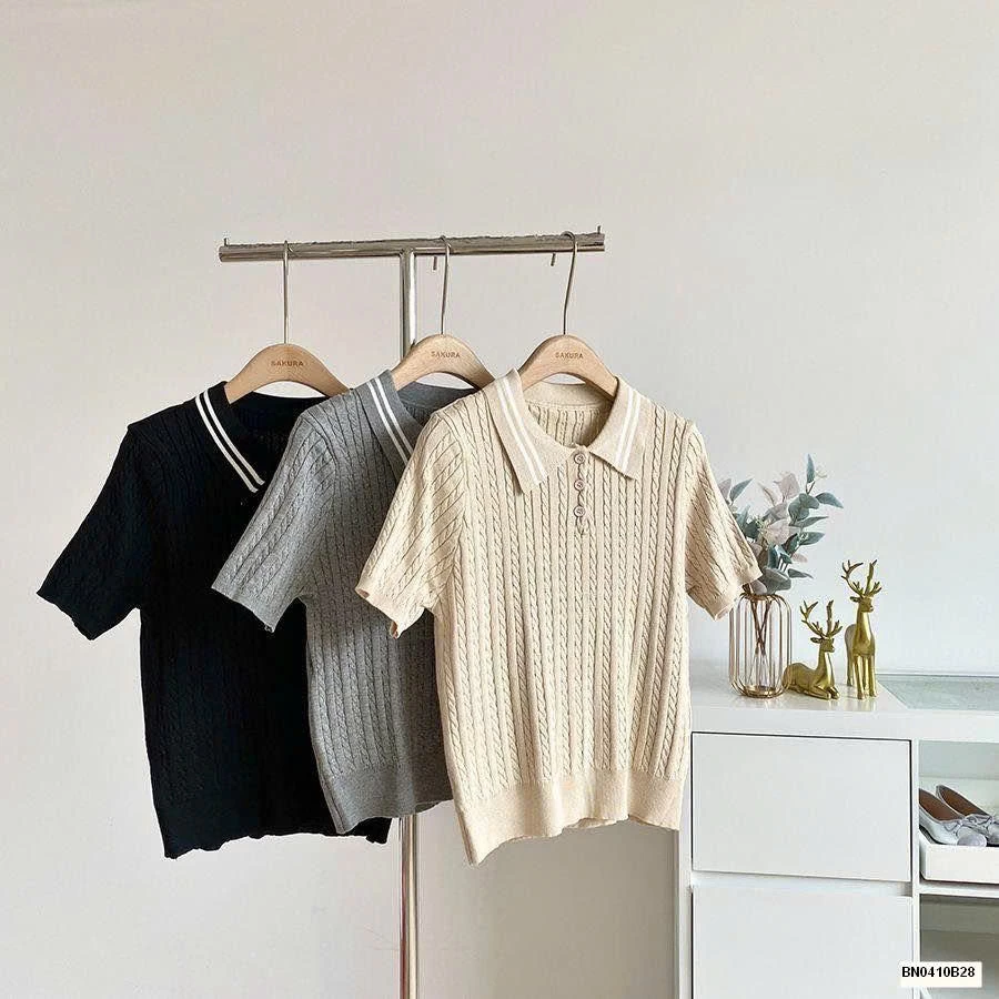 ÁO POLO LEN NGẮN TAY