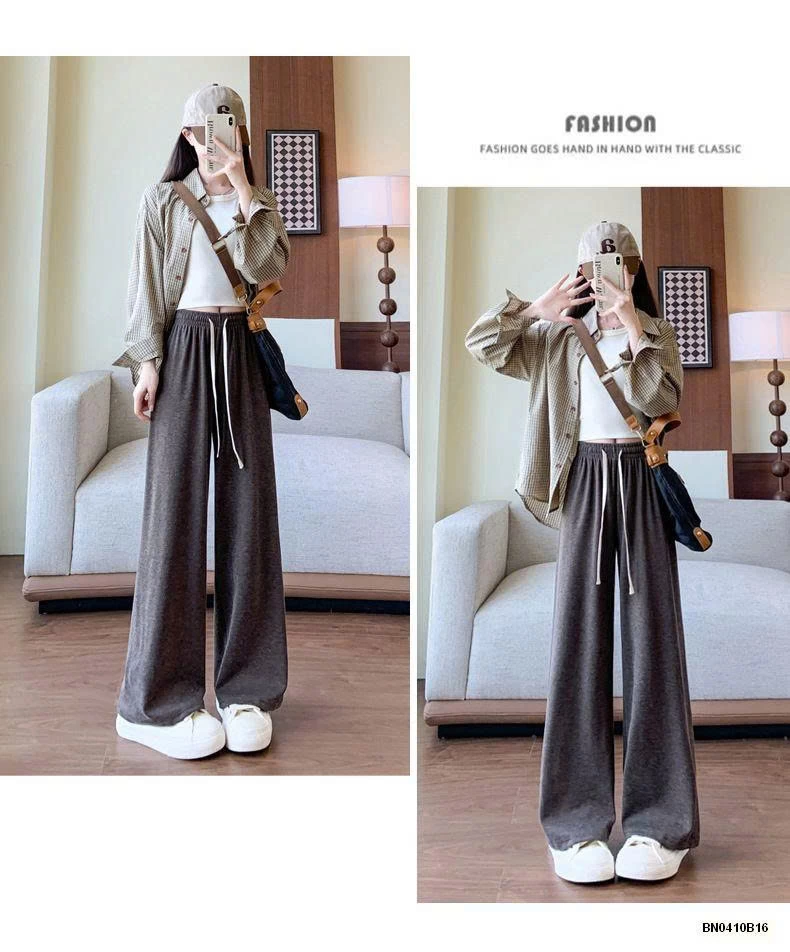 QUẦN COTTON ỐNG RỘNG