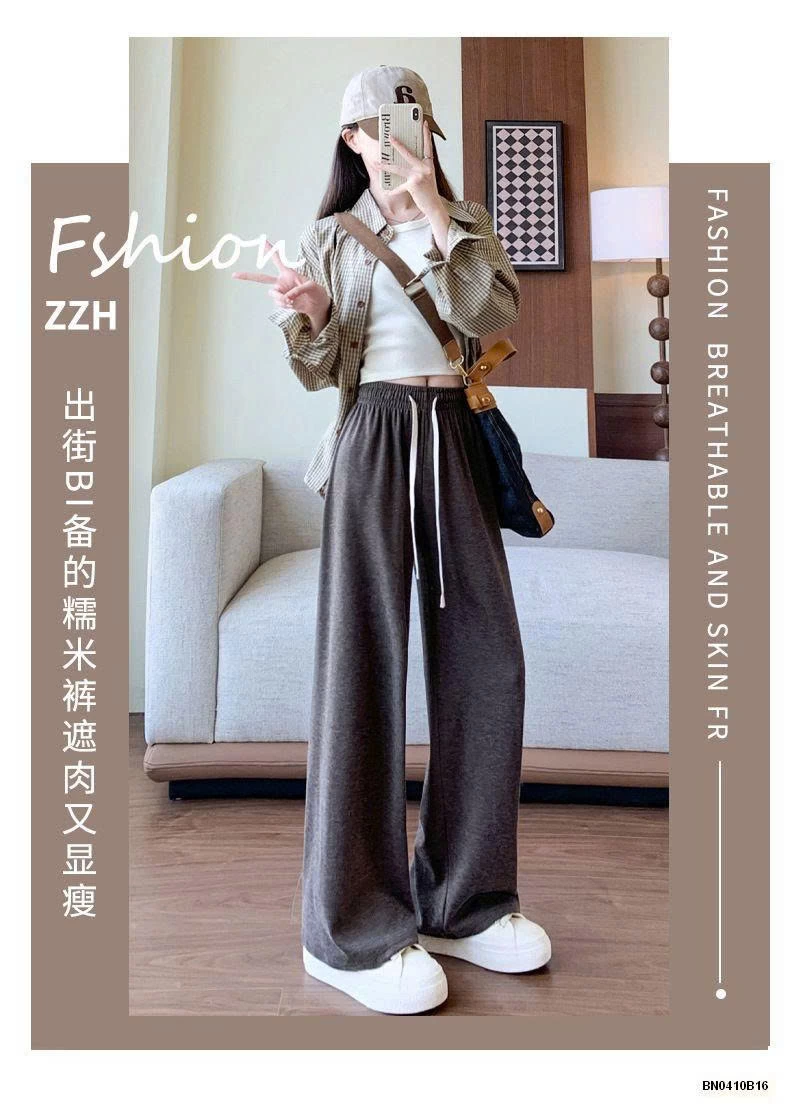 QUẦN COTTON ỐNG RỘNG