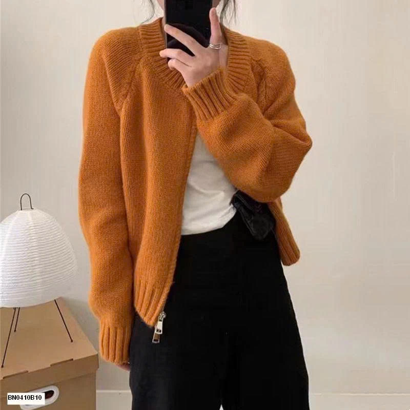 ÁO LEN KÉO KHÓA TRƠN MÀU