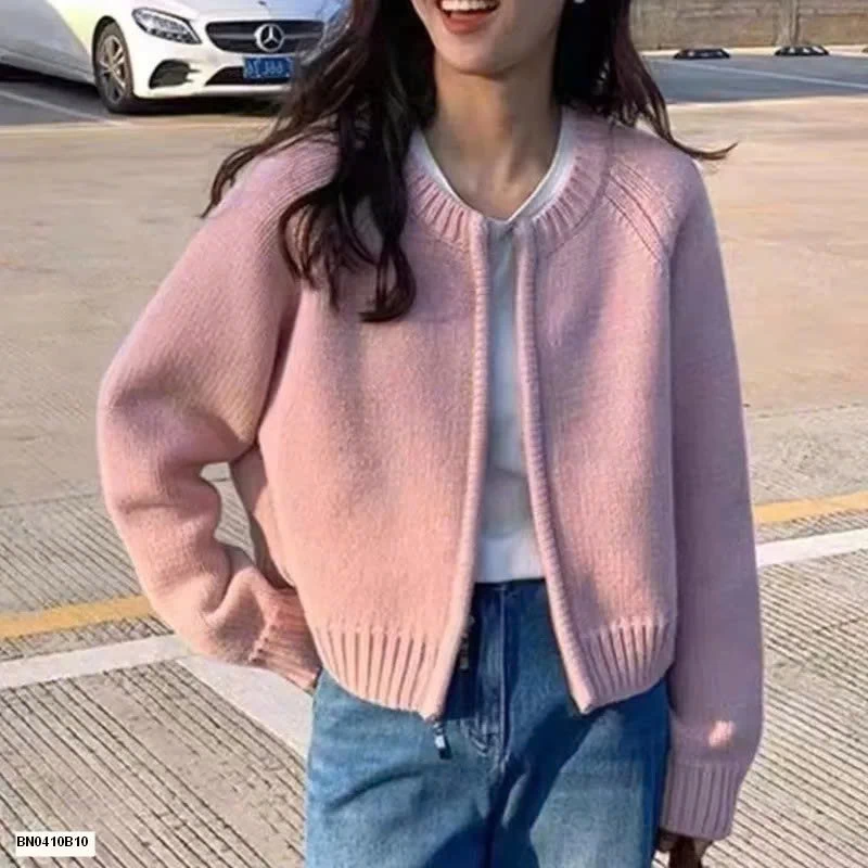 ÁO LEN KÉO KHÓA TRƠN MÀU