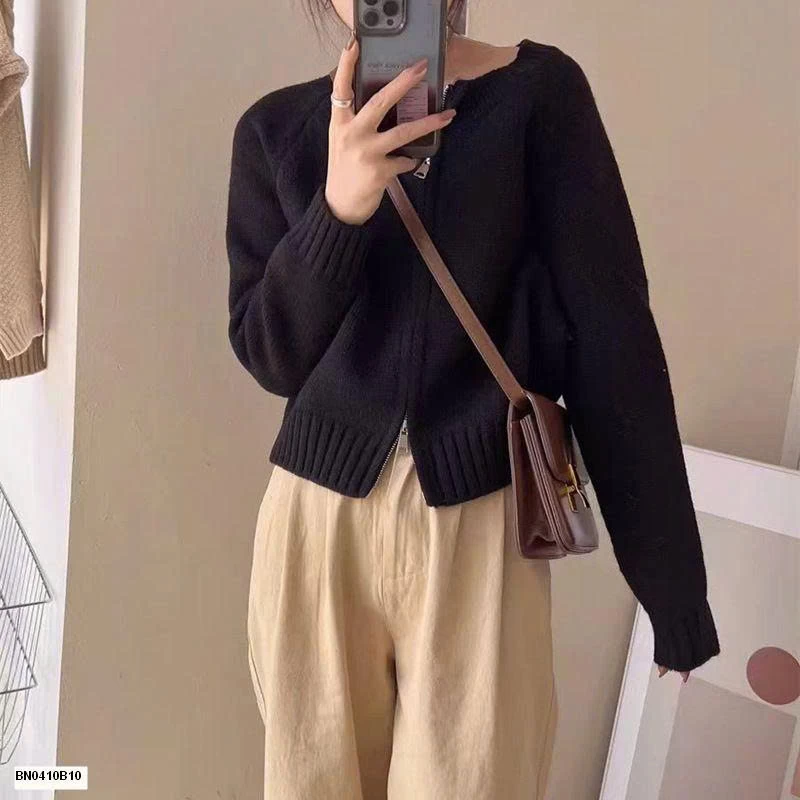 ÁO LEN KÉO KHÓA TRƠN MÀU