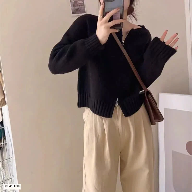 ÁO LEN KÉO KHÓA TRƠN MÀU