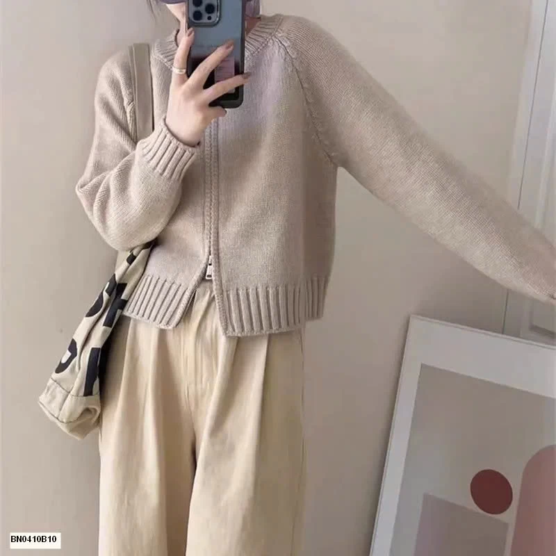 ÁO LEN KÉO KHÓA TRƠN MÀU