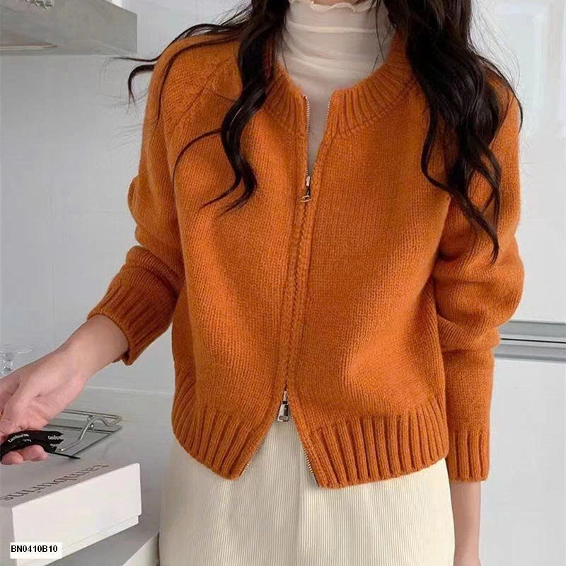 ÁO LEN KÉO KHÓA TRƠN MÀU