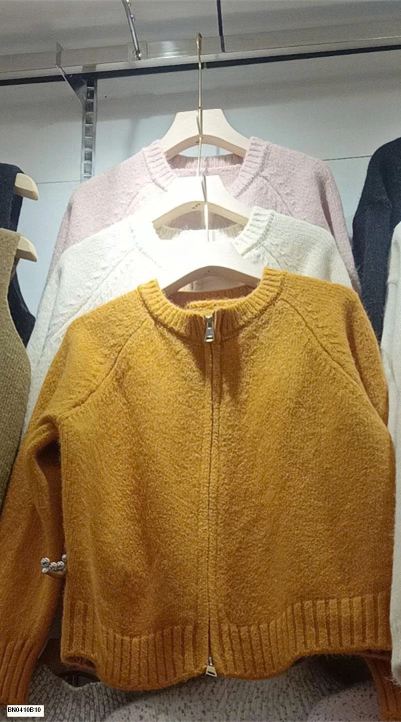 ÁO LEN KÉO KHÓA TRƠN MÀU