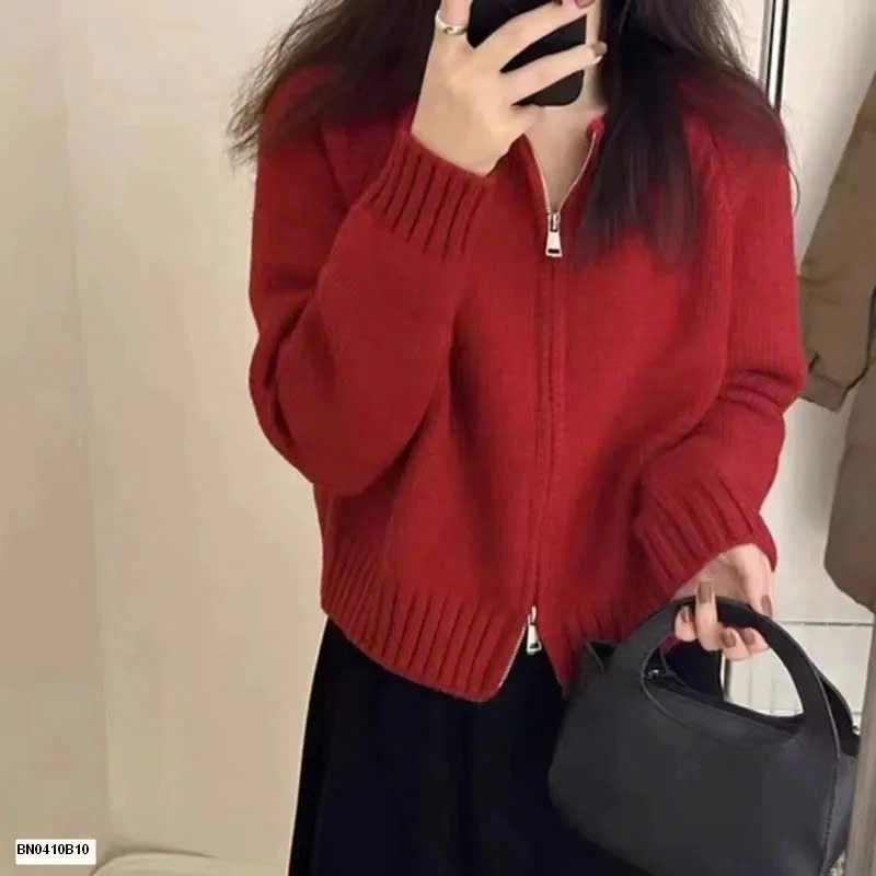 ÁO LEN KÉO KHÓA TRƠN MÀU