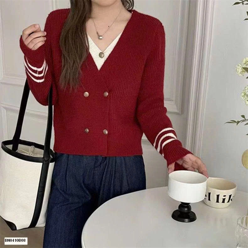 ÁO CARDIGAN LEN GIẢ 2 MẢNH