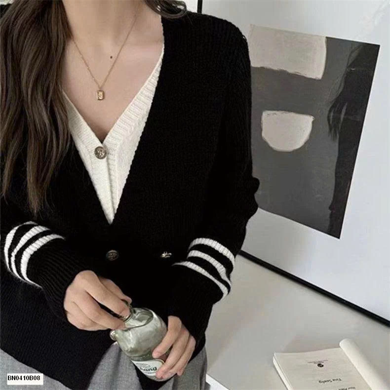ÁO CARDIGAN LEN GIẢ 2 MẢNH