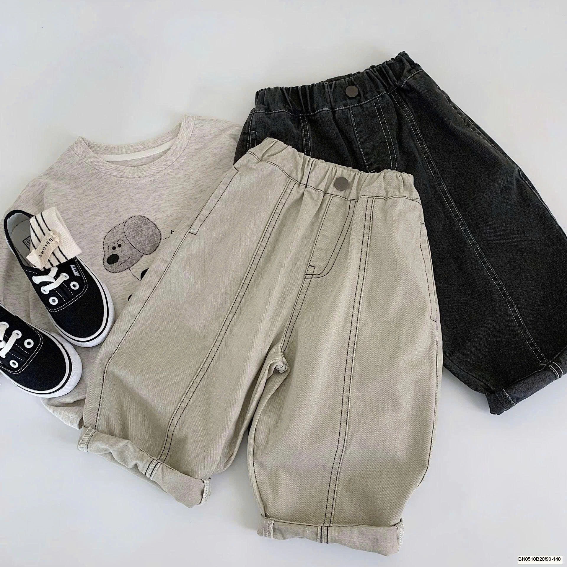 QUẦN CHỈ NỔI CẠP CHUN DÁNG RỘNG