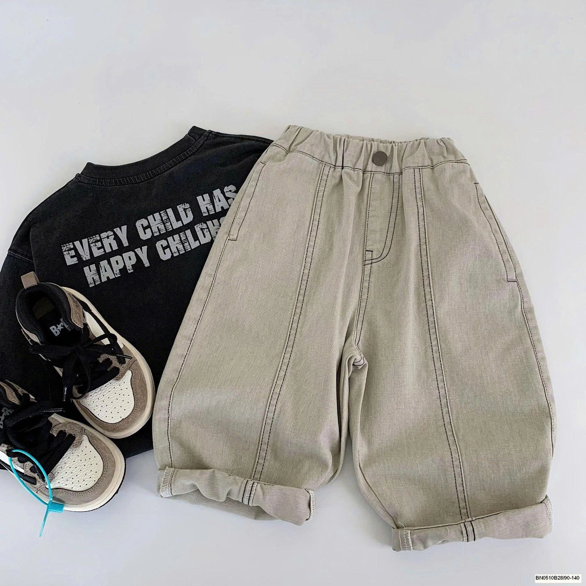 QUẦN CHỈ NỔI CẠP CHUN DÁNG RỘNG