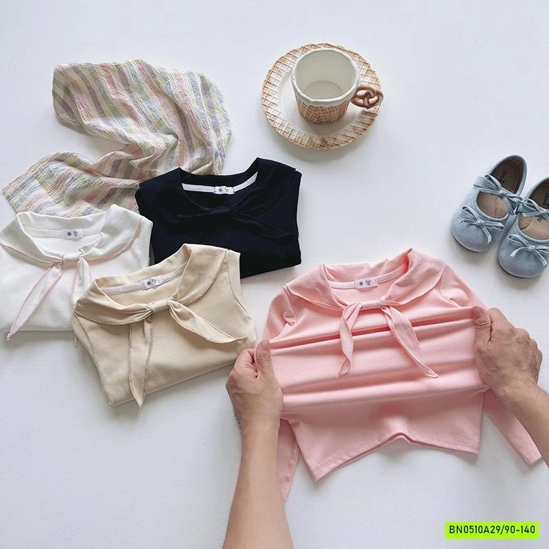 ÁO THUN CỔ GIẢ KHĂN BUỘC