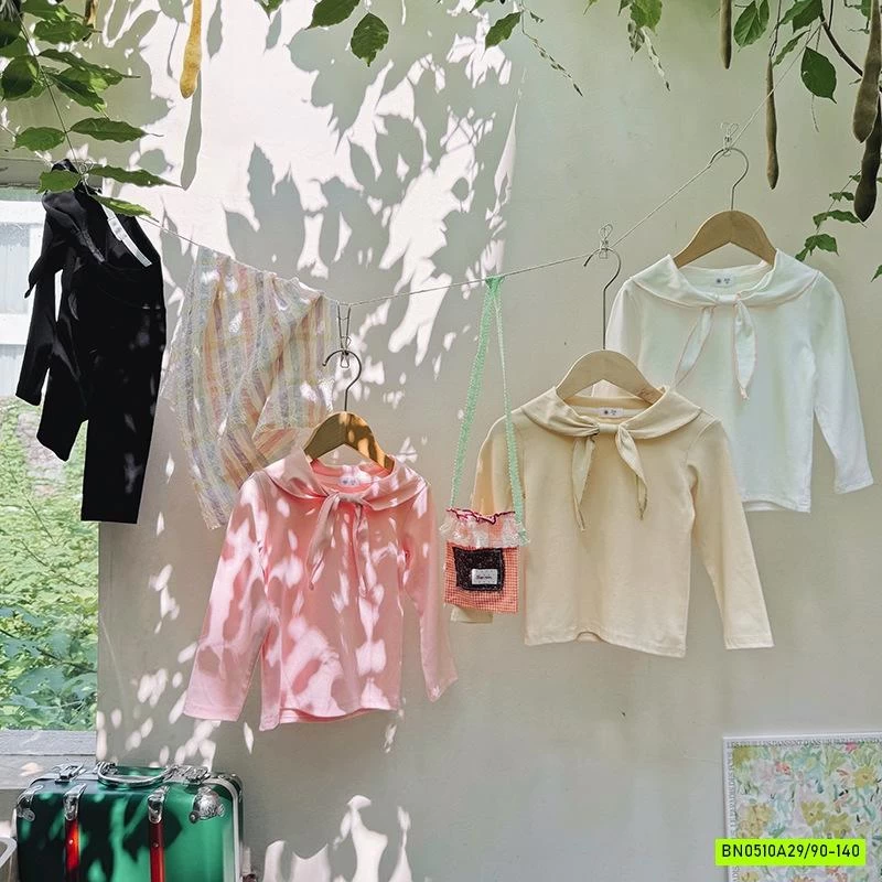 ÁO THUN CỔ GIẢ KHĂN BUỘC