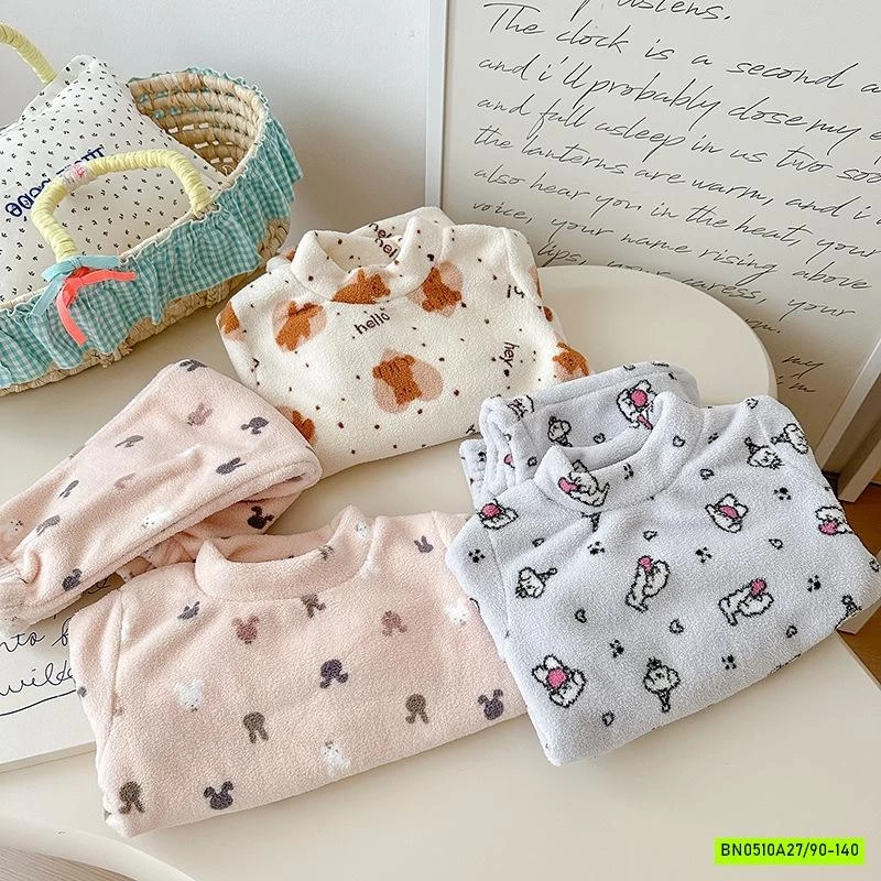 BỘ LÔNG CỪU CỔ TRÒN HỌA TIẾT