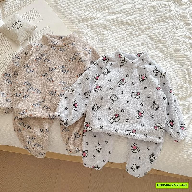 BỘ LÔNG CỪU CỔ TRÒN HỌA TIẾT