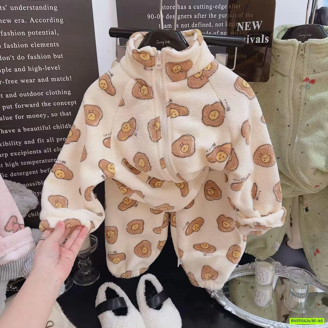 BỘ LÔNG ÁO KHOÁC HỌA TIẾT